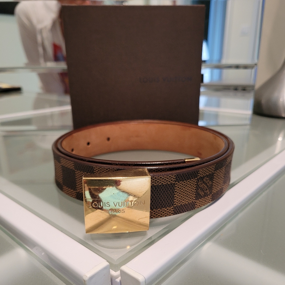 LOUIS VUITTON DAMIER MEN'S BELT 80/32 - Picture 2 of 5